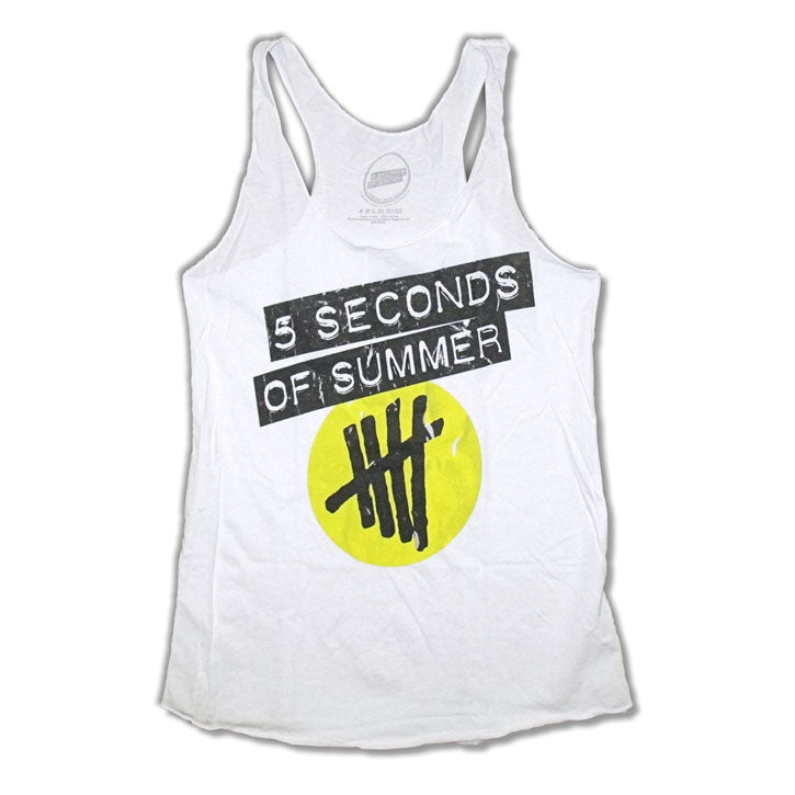 5 Seconds Of Summer Yellow Circle Junior Tank Junior Top