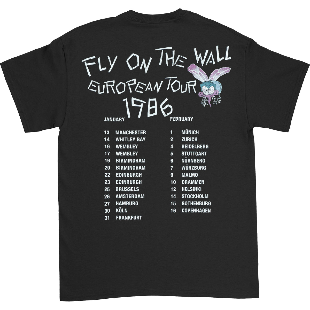 AC/DC Fly Wall Euro Tour T-shirt