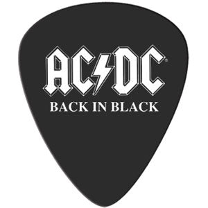 AC/DC Back In Black Guitar Pick