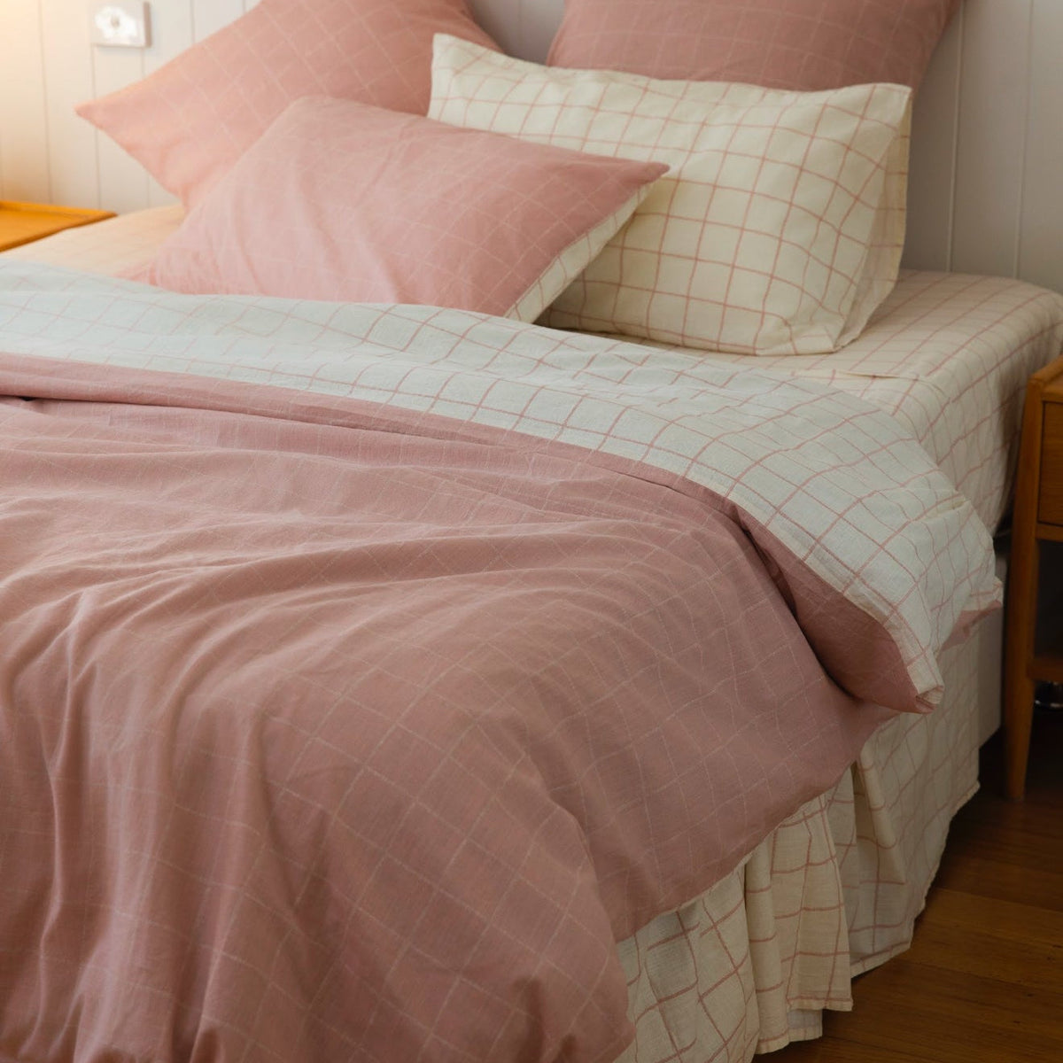 2x Square European Pillow Covers - 100% Cotton - Betty