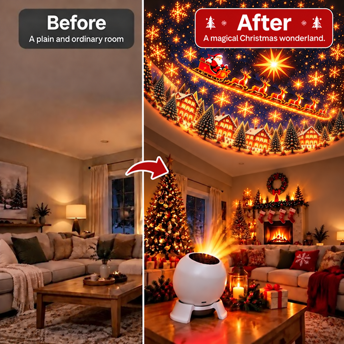 π
Christmas Projection Night Light β Create a Magical Holiday Wonderland