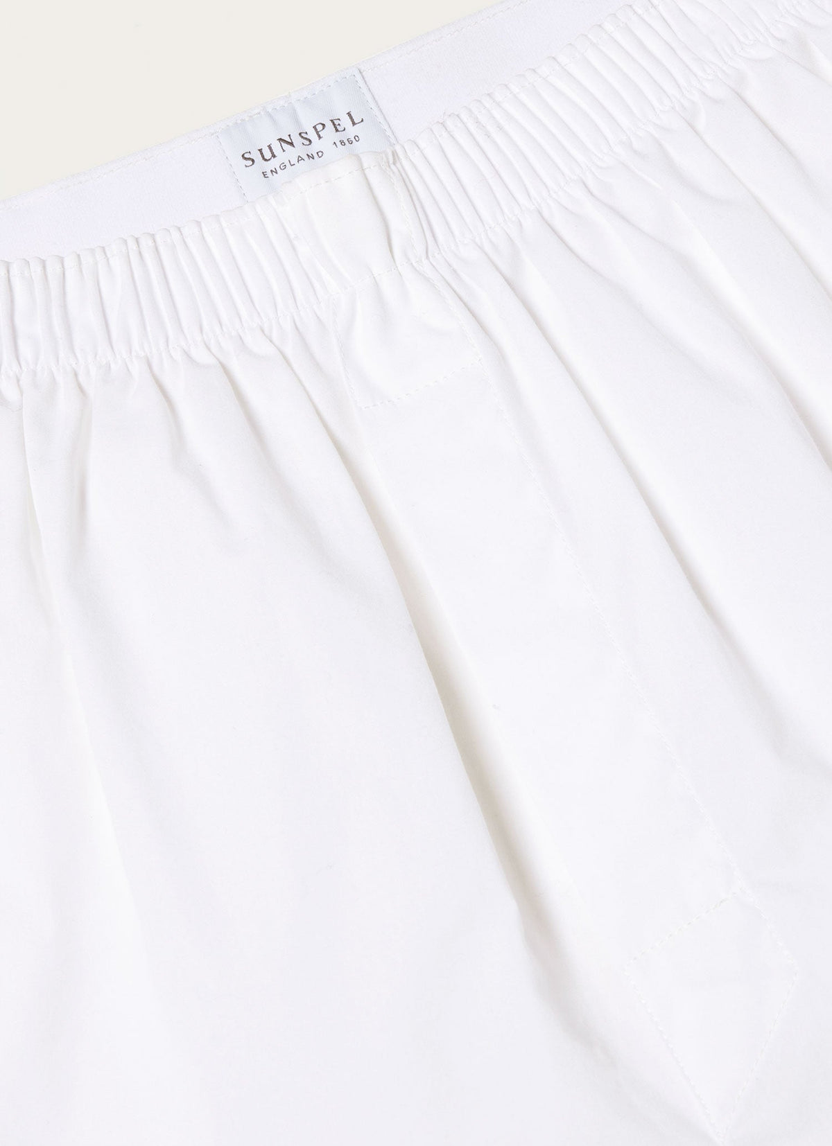 Mens Poplin Cotton Boxer Short In White Mbox4700