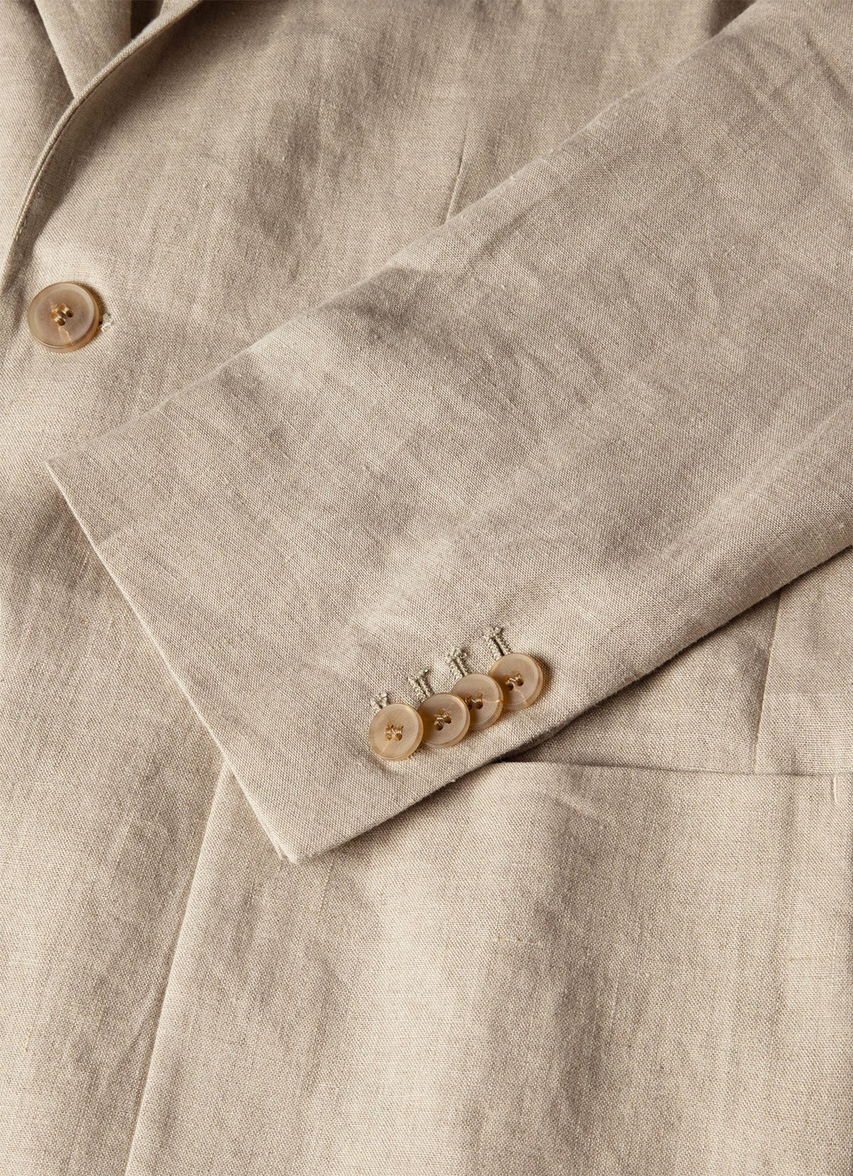Mens Linen Blazer In Sand Mjac7186 Brbd