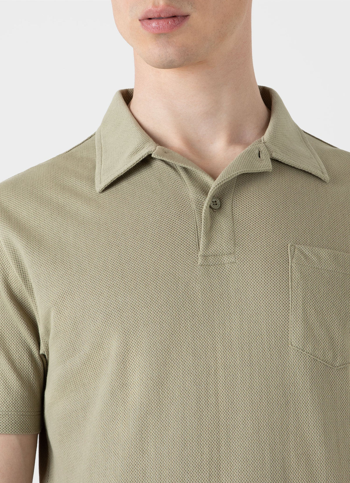 Mens Riviera Polo Shirt In Pale Khaki Mpol1026 Gngz