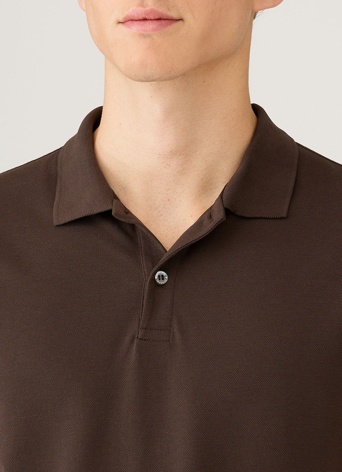 Mens Pique Polo Shirt In Dark Chocolate Mpol1028 Brgs