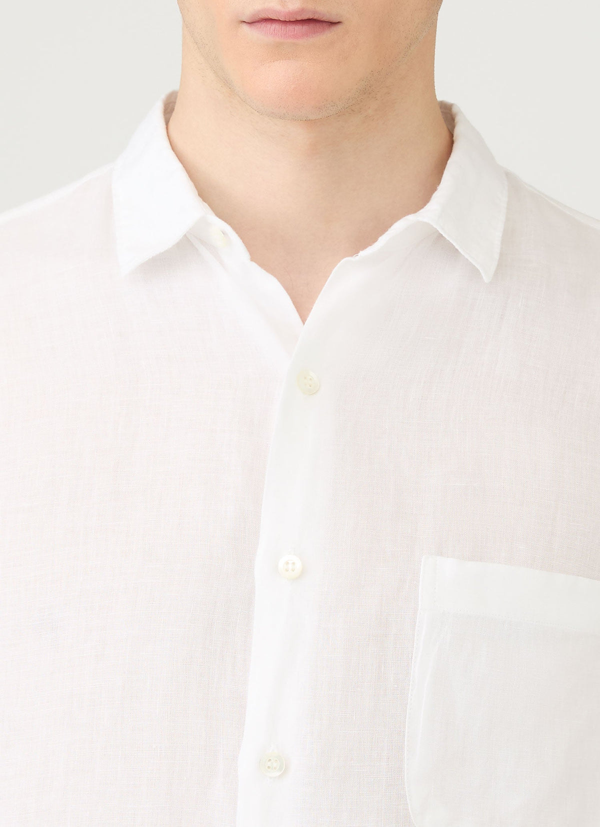 Mens Short Sleeve Linen Shirt In White Msht2119 Whaa