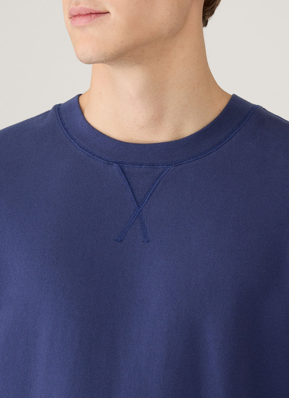Mens Loopback Sweatshirt In Ink Blue Mswe1516 Buwx