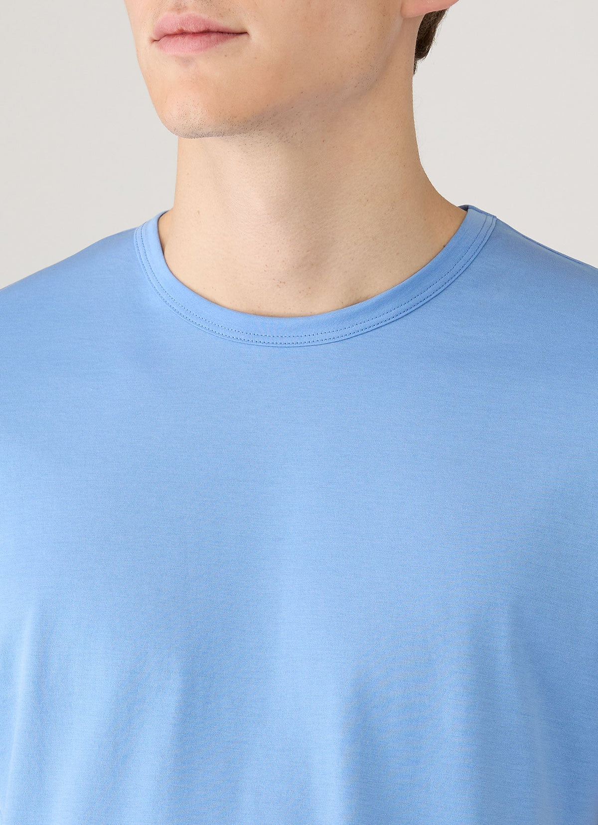 Mens Classic Tshirt In Azure Blue Mtsh0001 Buww