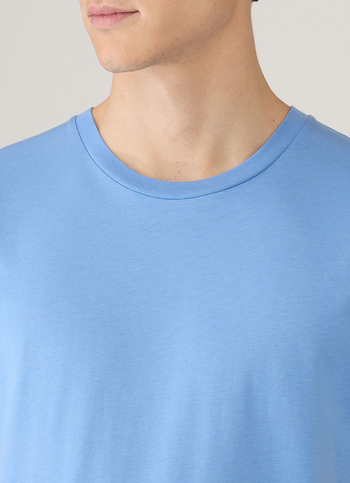 Mens Riviera Midweight Tshirt In Azure Blue Mtsh0007R Buww