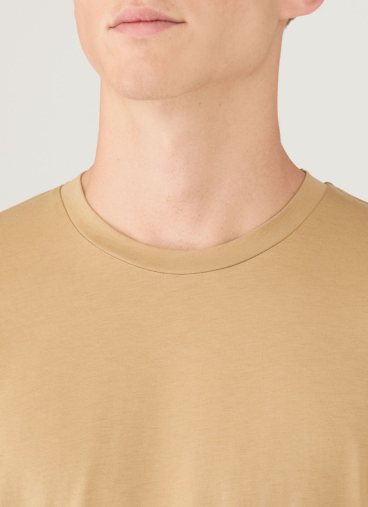 Mens Riviera Midweight Tshirt In Tan Mtsh0007S Brgm