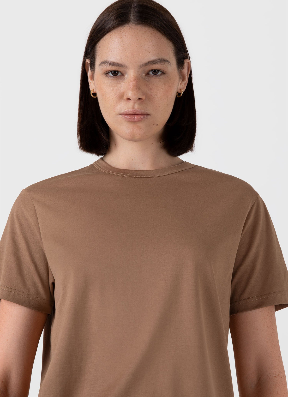 Womens Relaxed Fit Tshirt In Almond Wtsh0170 Brfm