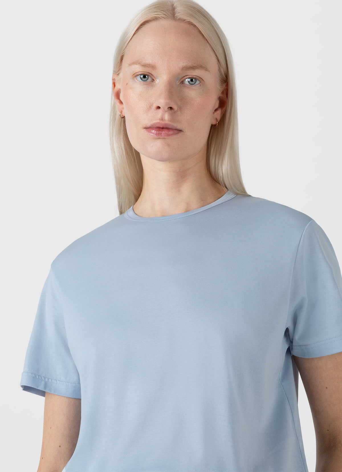 Womens Relaxed Fit Tshirt In Blue Mist Wtsh0170 Buvq