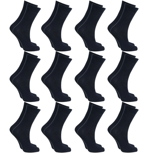 12X Pairs School Socks Plain Cotton Rich Girls Boys School Uniform Bulk