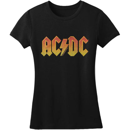 AC/DC Distressed Orange Junior Top
