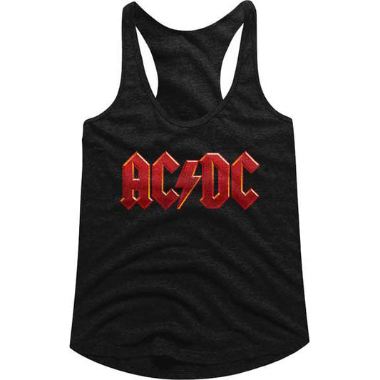 AC/DC Distressed Red Womens Tank