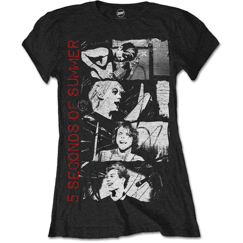 5 Seconds Of Summer Photo Stacked Junior Top