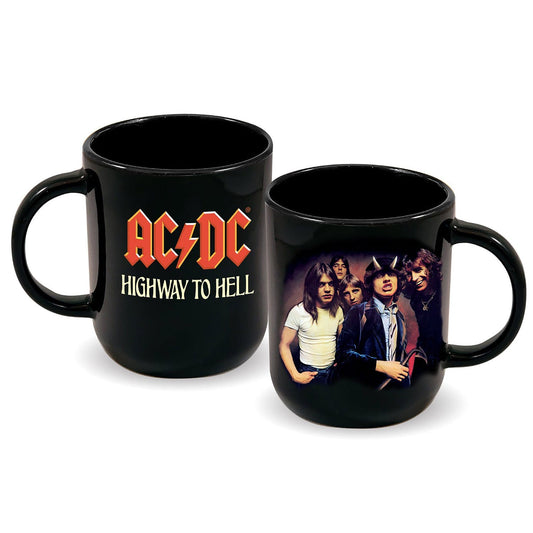 AC/DC Highway To Hell Ceramic Cappuccino Mug (20oz/Black) Coffee Mug