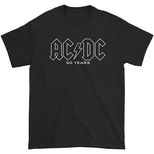 AC/DC AC/DC 50 Years Logos Front Back T-shirt