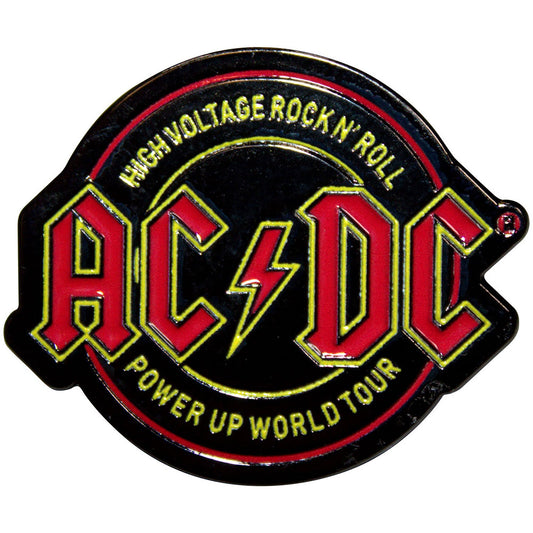 AC/DC High Voltage Rock N Roll Pwr-up World Tour Pewter Pin Badge