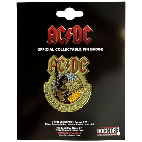 AC/DC Let There Be Rock Tour '77 Pewter Pin Badge