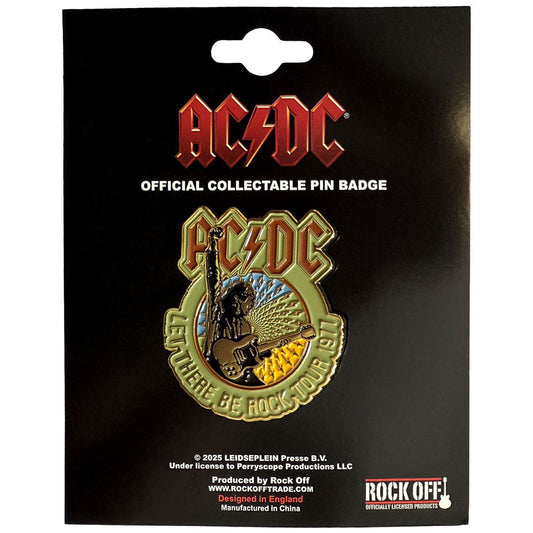 AC/DC Let There Be Rock Tour '77 Pewter Pin Badge