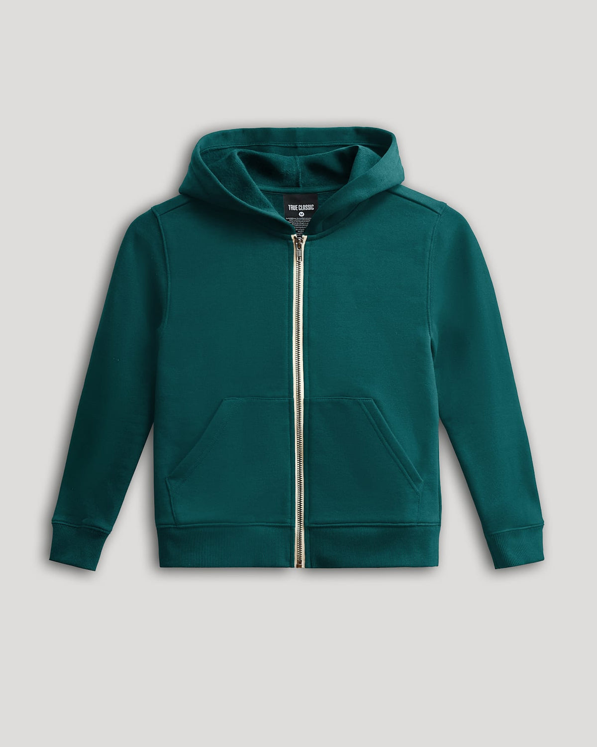 Boys' Deep Emerald Fleece Full Zip Hoodie
