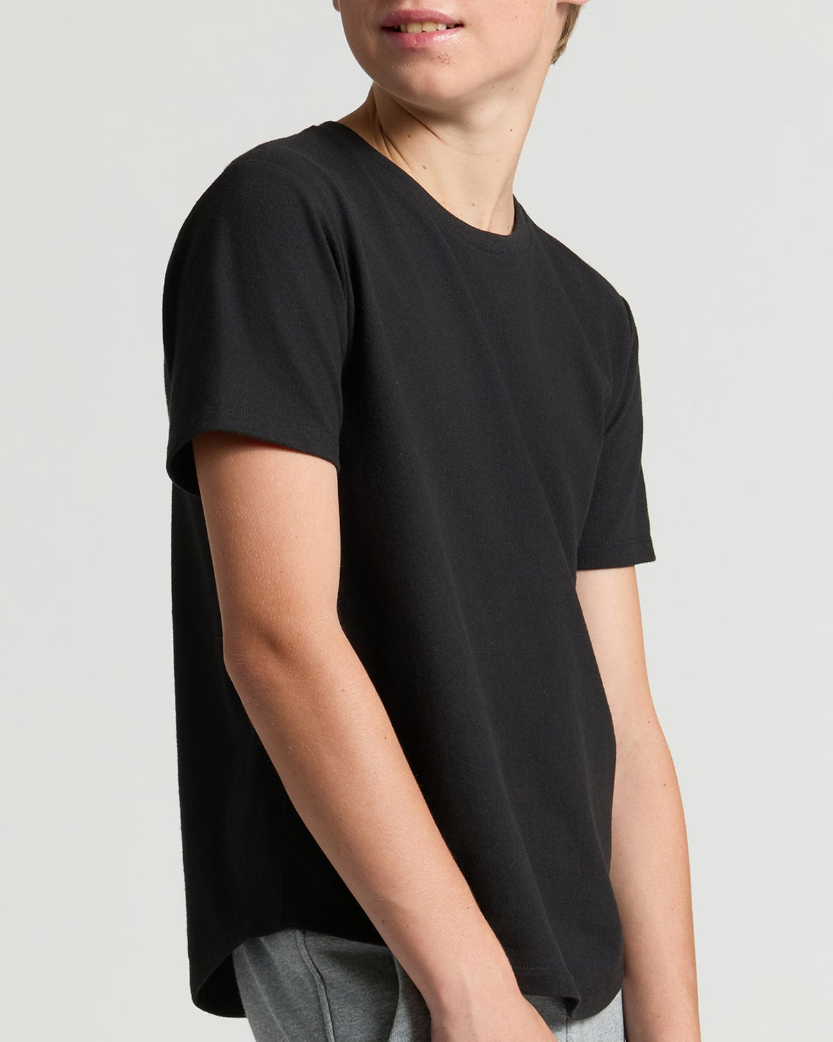 Boys' Classic Curved Hem Crew Neck 3-Pack
