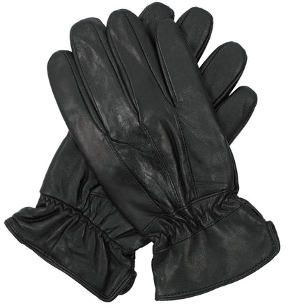 3M THINSULATE Mens Leather Gloves w/Patch Thermal Lining - Black