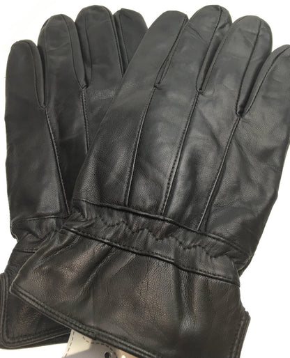 3M THINSULATE Mens Leather Gloves w/Patch Thermal Lining - Black