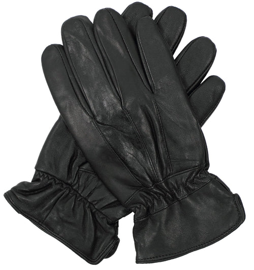 3M THINSULATE Mens Leather Gloves w/Patch Thermal Lining - Black