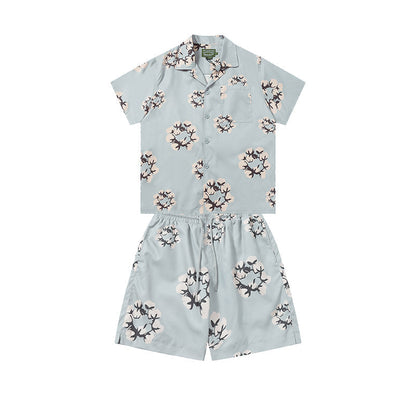 Denim Tears T-shirt & Shorts 2 Piece Set Button cardigan woven