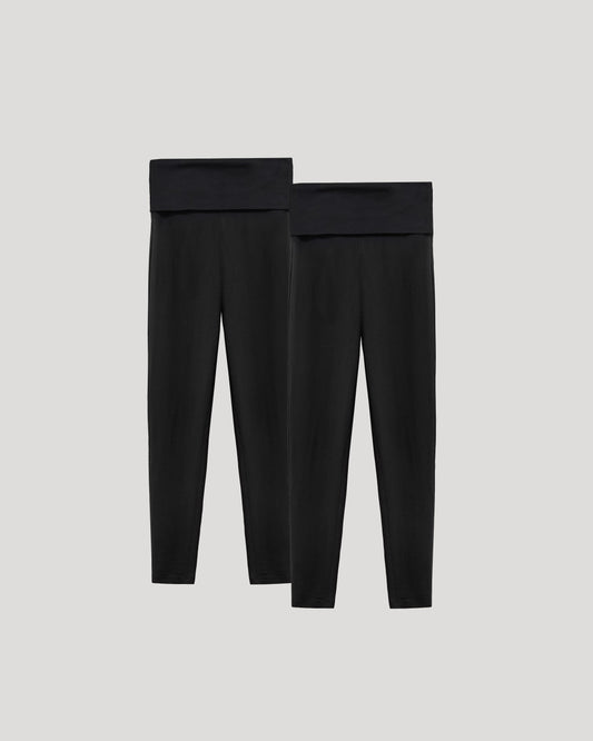 Girls All Black Foldover Legging 2-Pack