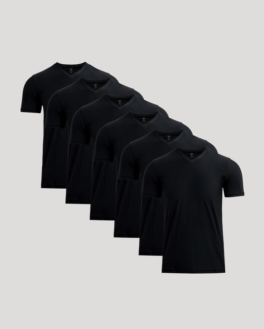 Black Active V-Neck 6-Pack