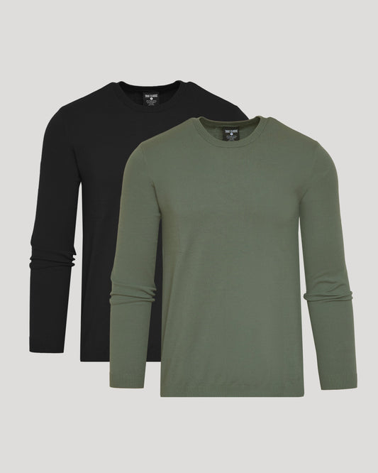 Black & Moss Crew Neck Sweater 2-Pack