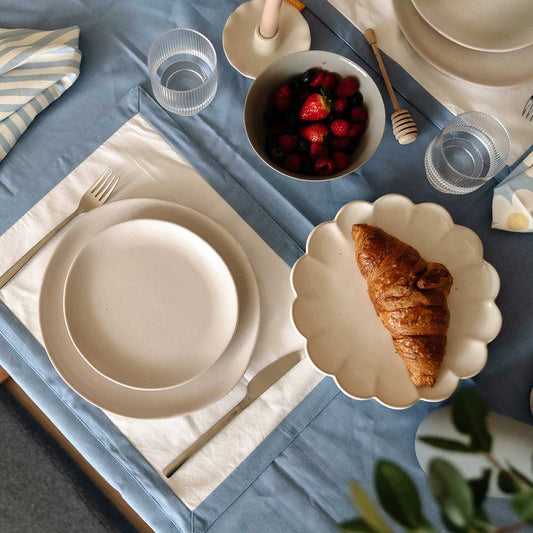 100% Cotton Linen Placemats - Blue Bell (set of 2)