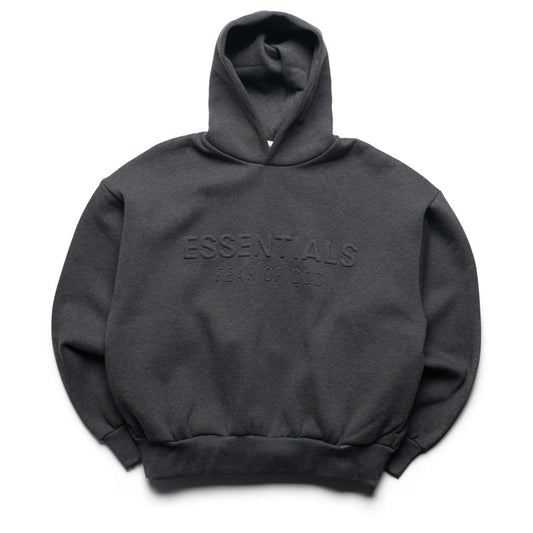Fear Of God Essentials Embossed Classic Hoodie - Charcoal Heather