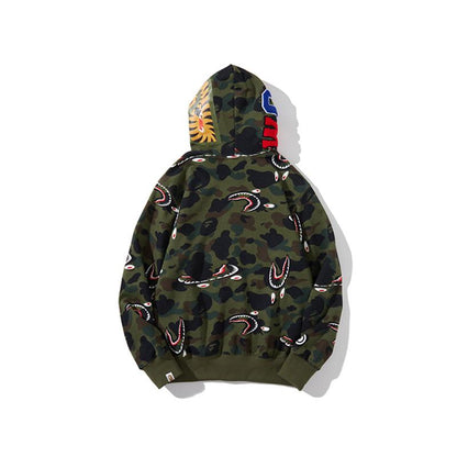 Bathing Ape Jacket Autumn and Winter Camouflage Men's and Women's Casual Camouflage Thin Sweater Baggy Coat