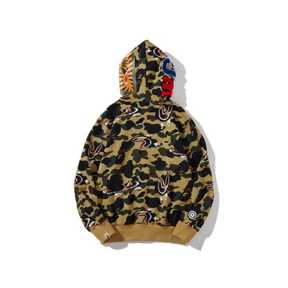 Bathing Ape Jacket Autumn and Winter Camouflage Men's and Women's Casual Camouflage Thin Sweater Baggy Coat