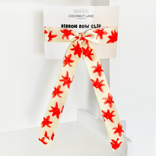 Ribbon Bow Clip - Island Girl Ibiza Lily