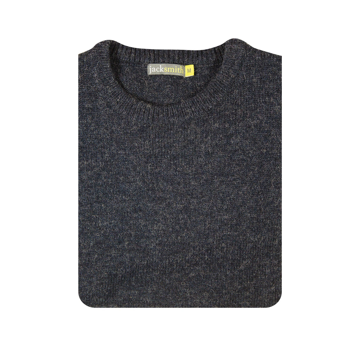 100 Shetland Wool Crew Round Neck Knit Jumper Pullover Mens Sweater Knitted Navy