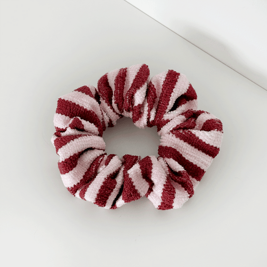 TOWEL Scrunchie - Blushberry Scallop Stripes