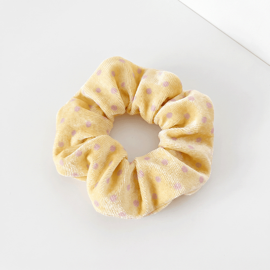 Scrunchie - Butter Blush Polka Dot