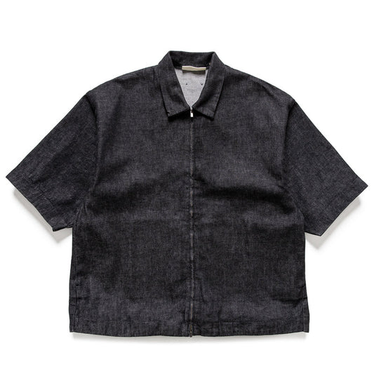 Fear Of God Essentials Denim Full Zip Work Shirt - Vintage Black