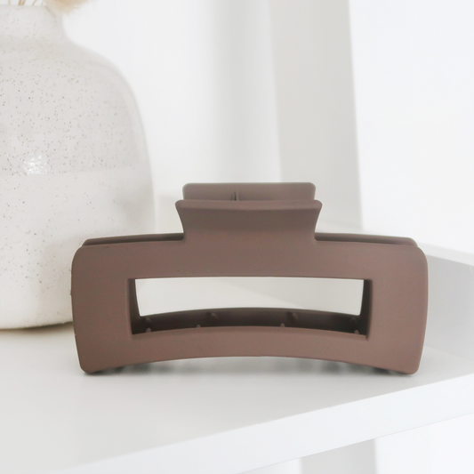 Mocha Square Claw Clip