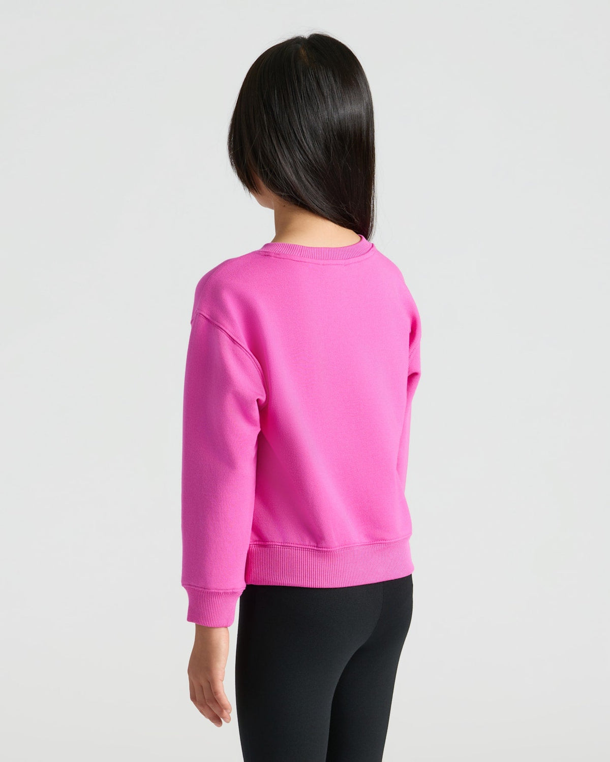 Girls Electric Fuchsia Slouch Pullover Crew & Relaxed Joggers 2-Pack