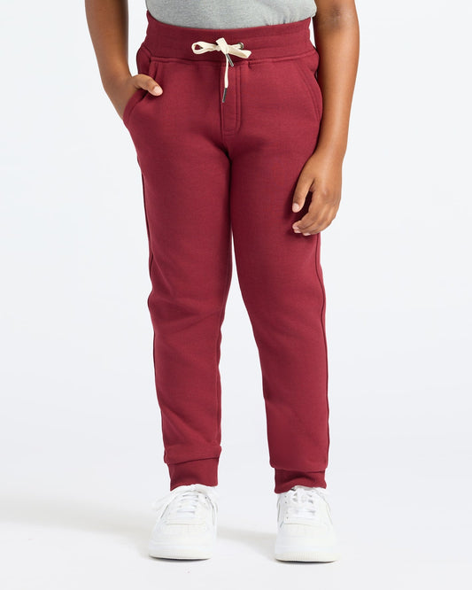 Boys' Dark Maroon Fleece Jogger