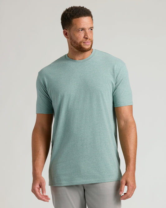 Heather Balsam Tall Straight Hem Crew Neck T-Shirt