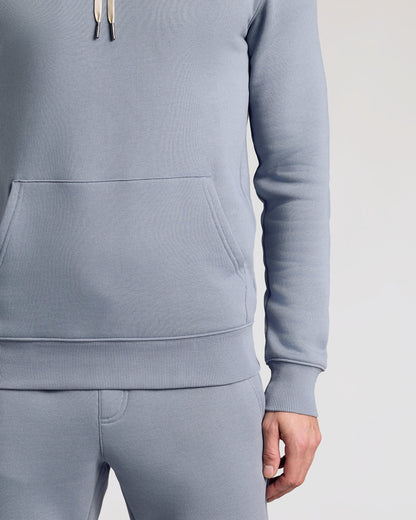 Dusty Blue Fleece French Terry Pullover Hoodie