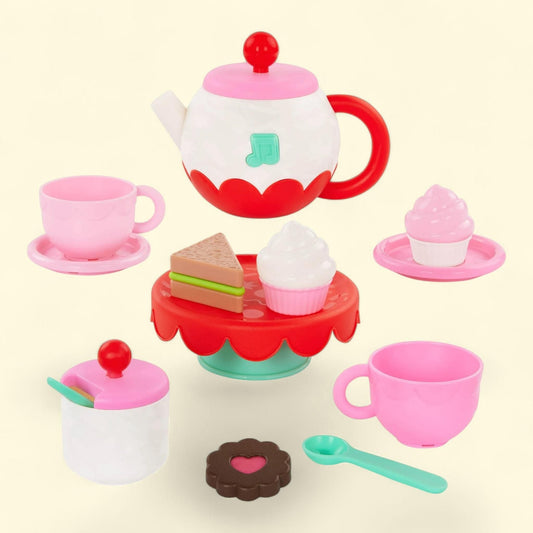 Battat Whistle & Sing Tea Set, Musical Teapot with Accessories, Toddler and Preschool Toys