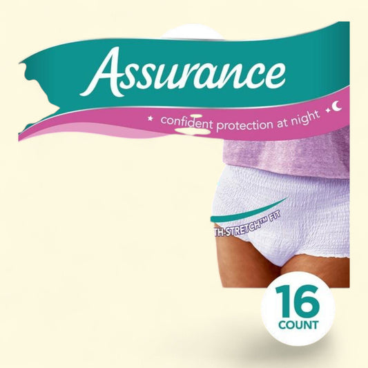 Assurance Women's Overnight Incontinence & Postpartum Underwear, XL, 16 Count